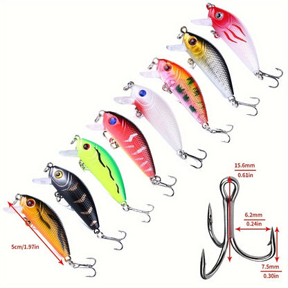 56pcs Deluxe Minnow Fishing Lures Kit