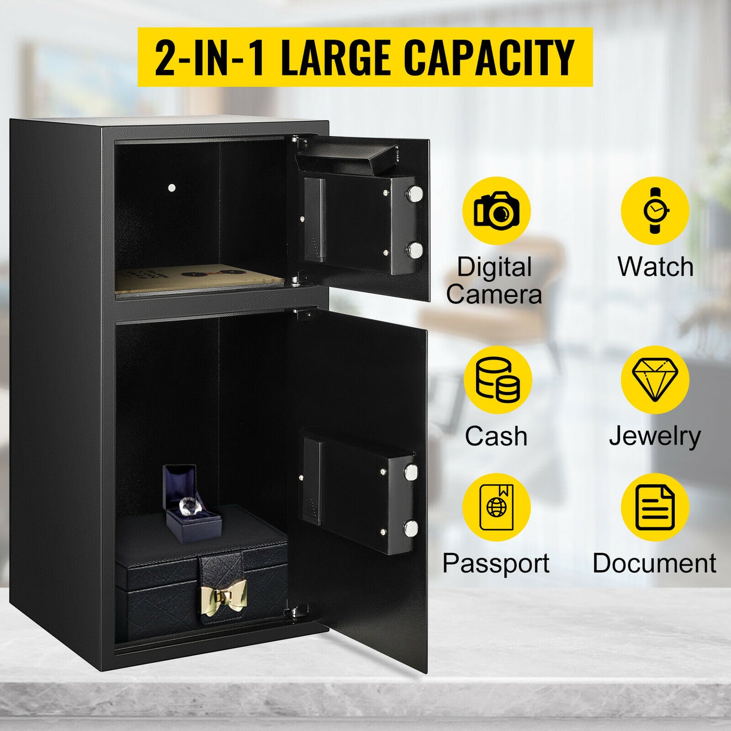 33" Double Door Safe Deposit Box