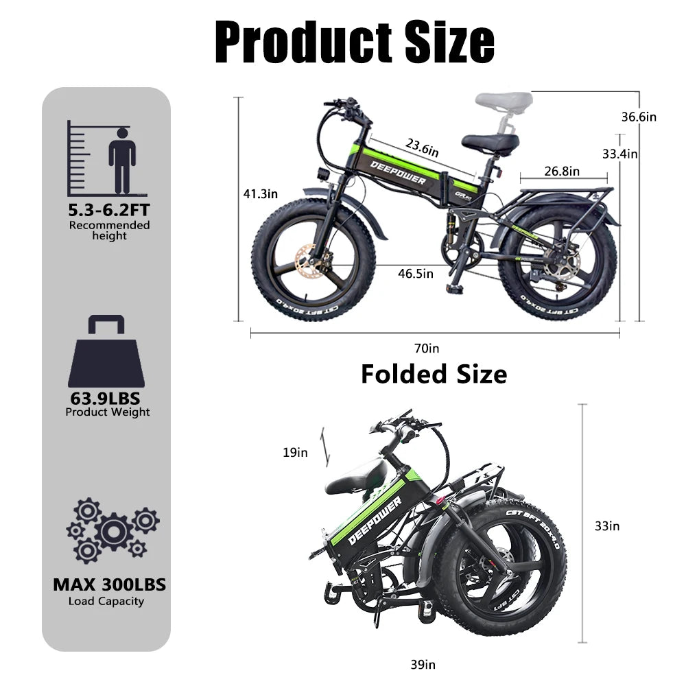 2000W Electric Folding Bike