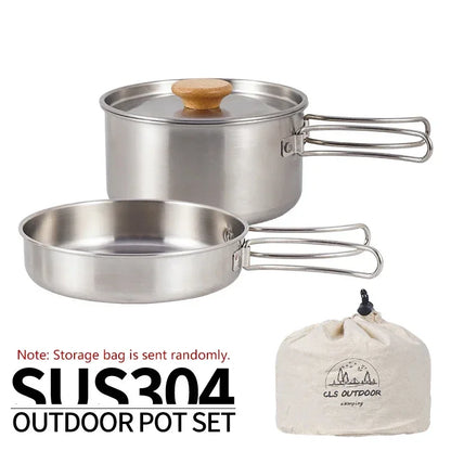 Stainless Steel Camping Pot Set