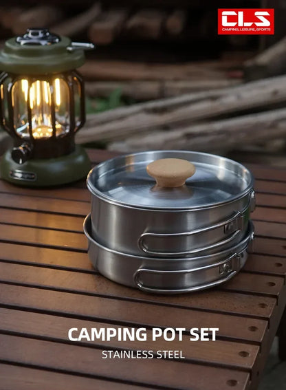 Stainless Steel Camping Pot Set