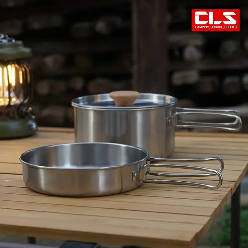 Stainless Steel Camping Pot Set