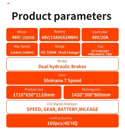 1000W Electric Bike