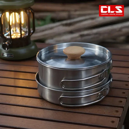 Stainless Steel Camping Pot Set