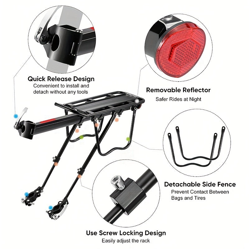 Heavy-Duty Bicycle Rear Rack