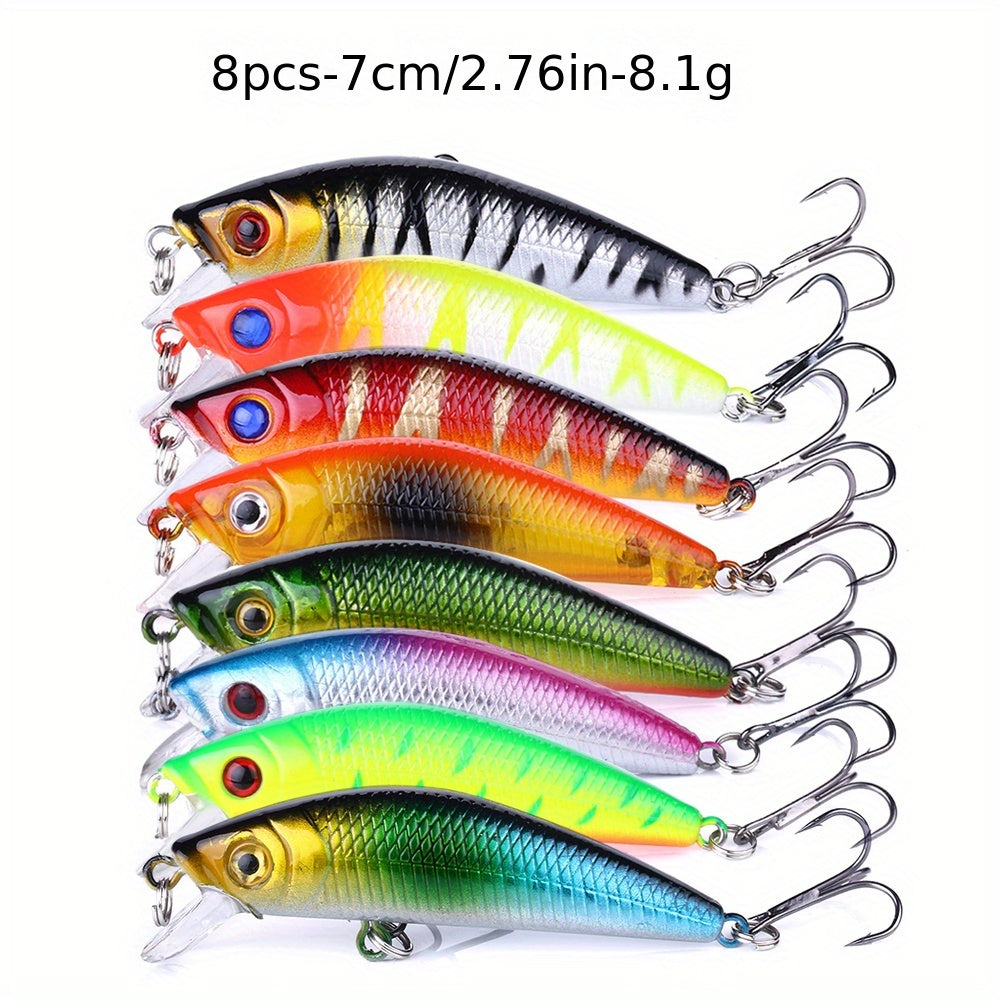 56pcs Deluxe Minnow Fishing Lures Kit