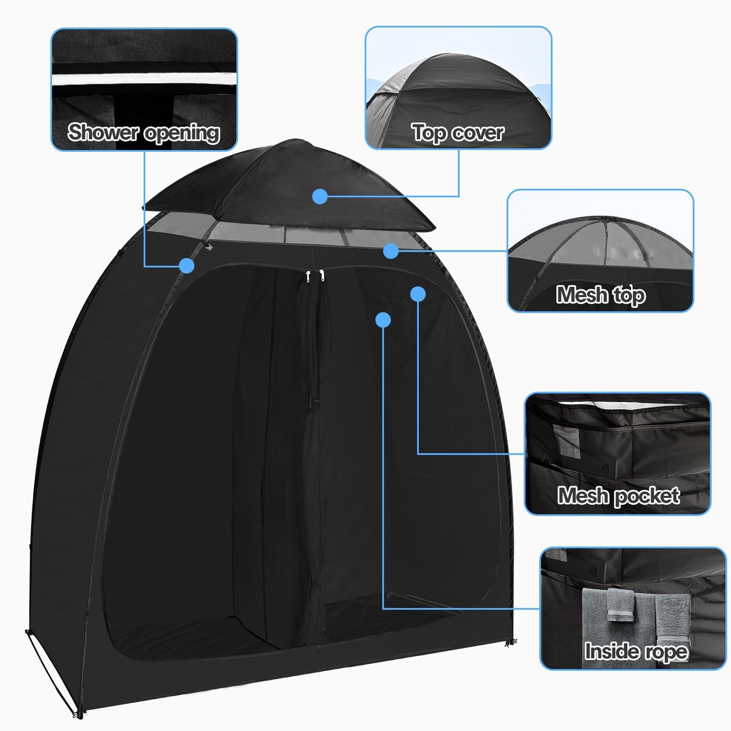 2-Room Pop-Up Privacy Tent