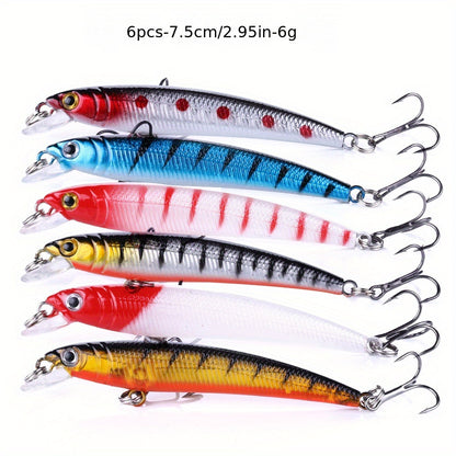 56pcs Deluxe Minnow Fishing Lures Kit