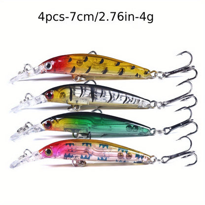 56pcs Deluxe Minnow Fishing Lures Kit