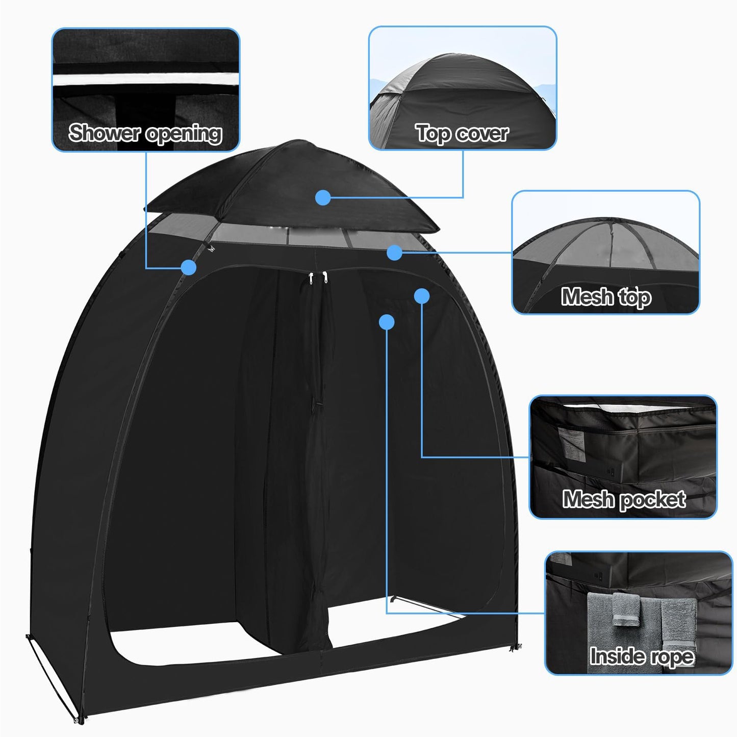 2-Room Pop-Up Privacy Tent