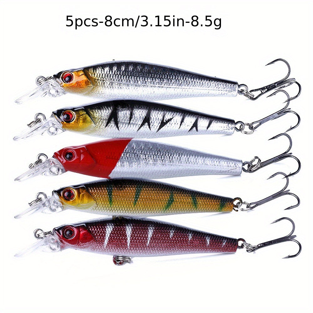 56pcs Deluxe Minnow Fishing Lures Kit