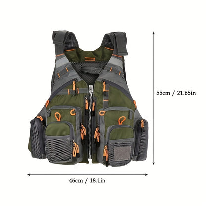 Multi-Pocket Oxford Cloth Fishing Buoyancy Vest