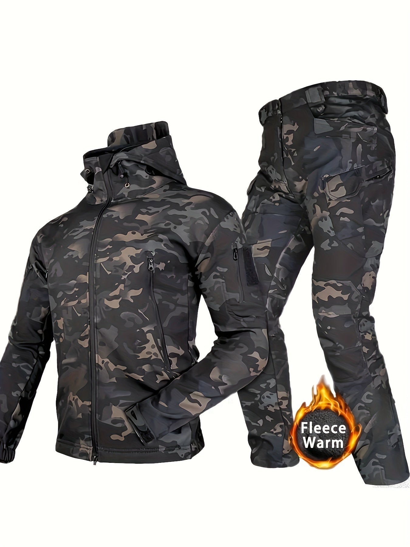 Fleece Lined Jacket and Pants Set