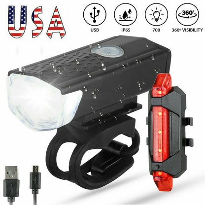 Rechargeable LED Bicycle Headlight Set