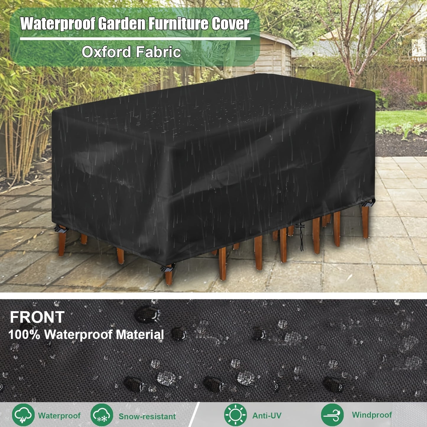 Rectangular Patio Furniture Cover Set