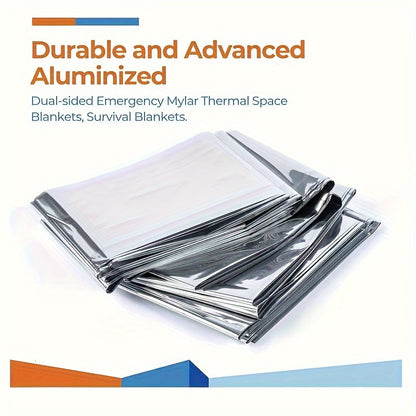 10-Pack Emergency Mylar Thermal Blankets