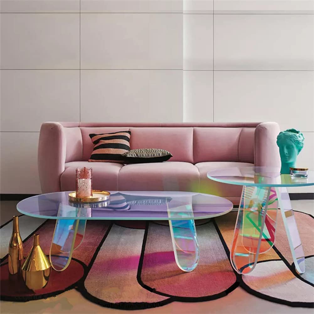 Acrylic Rainbow Color Coffee Table