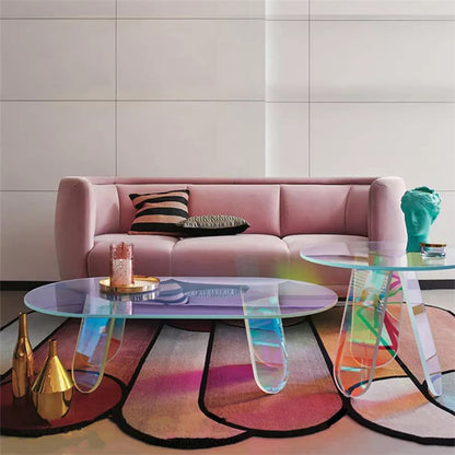 Acrylic Rainbow Color Coffee Table