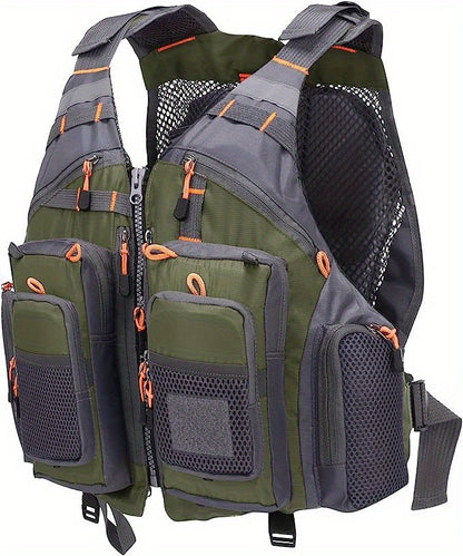 Multi-Pocket Oxford Cloth Fishing Buoyancy Vest