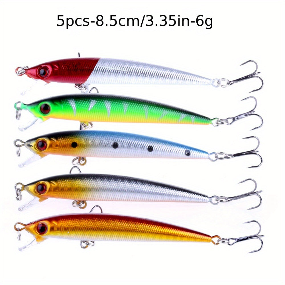 56pcs Deluxe Minnow Fishing Lures Kit