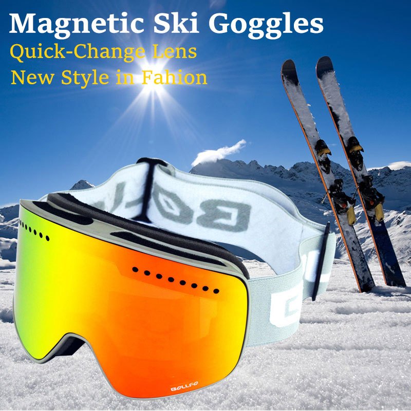 Magnetic Double Layer Ski Lens/Ski Goggles