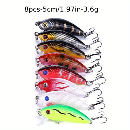 56pcs Deluxe Minnow Fishing Lures Kit