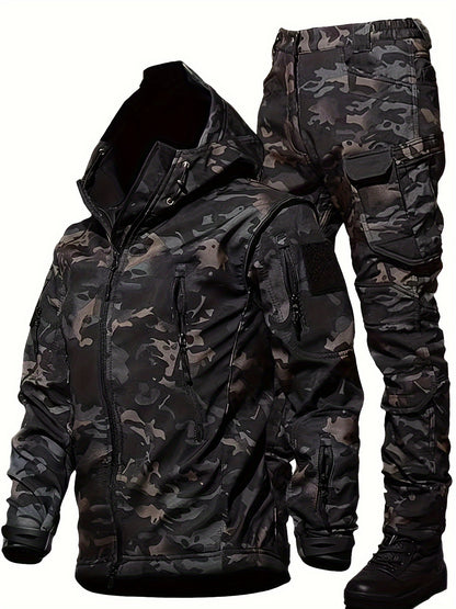 Men's Multi-pocket Fleece Suit