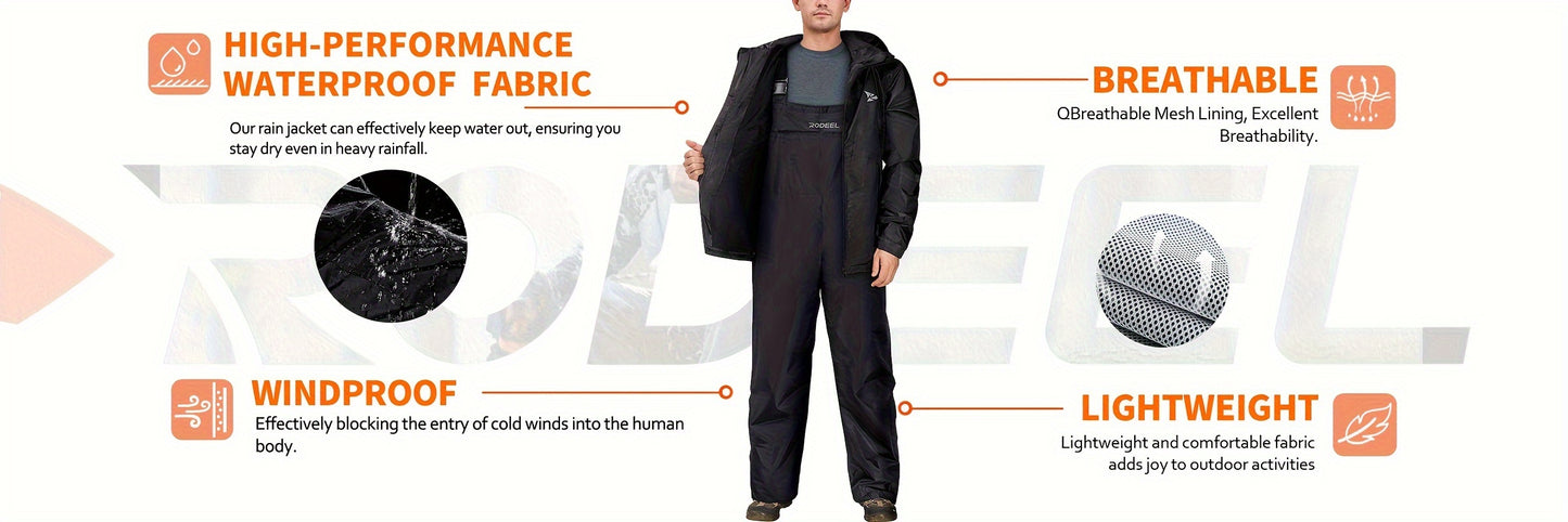 All-Weather Hooded Cargo Jacket & Breathable Ski Pants Set