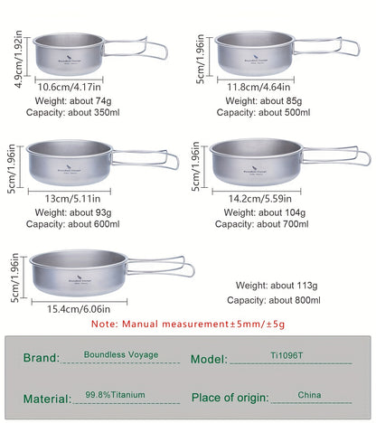 Titanium Bowl And Pot Set