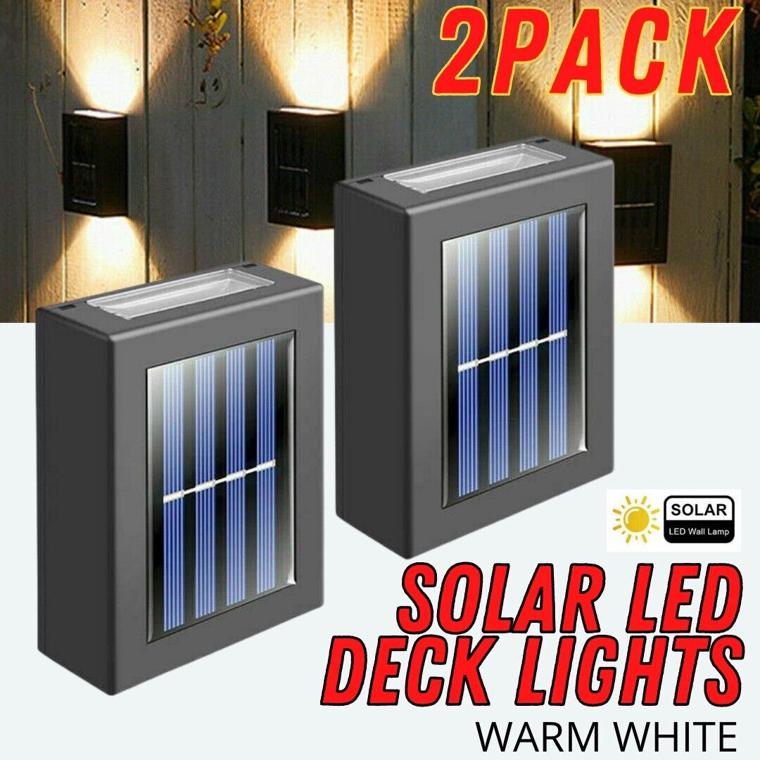 2 Pack Solar Deck Lights