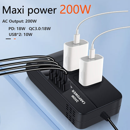 200W High-Power Car Inverter