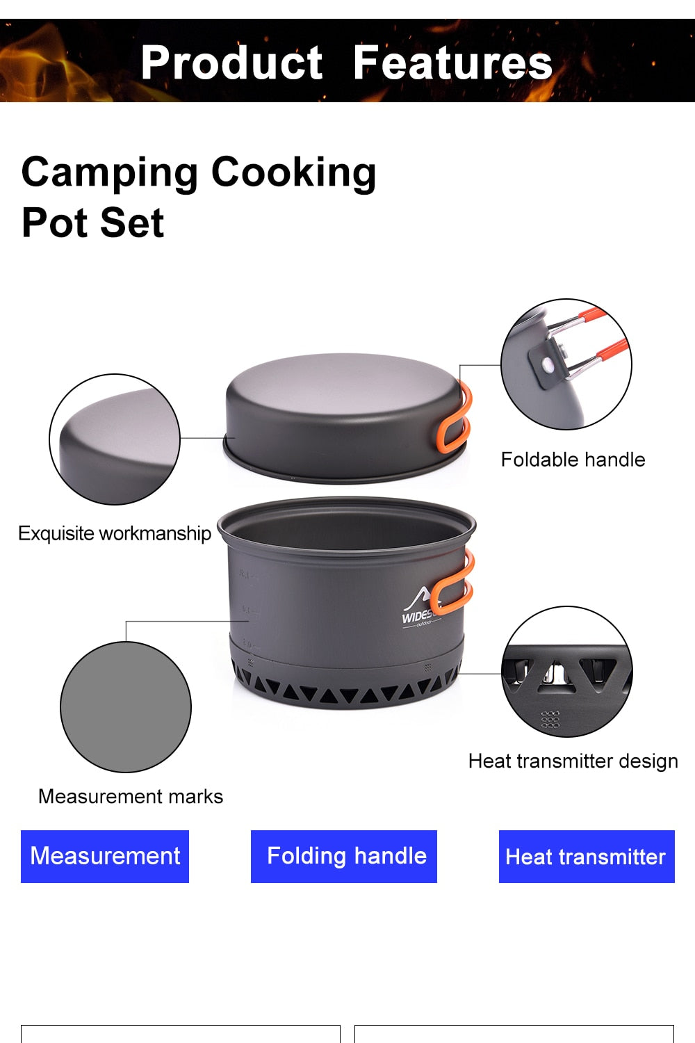 1.3L 2.3L  Outdoor Cooking Set - yourpersonalfavorites