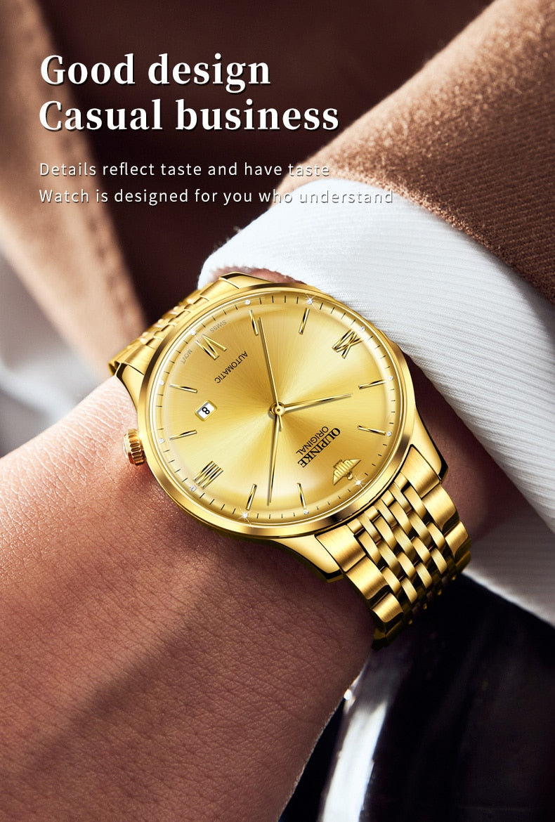 Ultra Thin Automatic Watch with Swiss Movement - yourpersonalfavorites